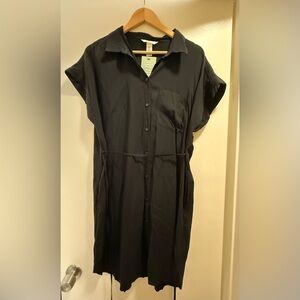 NWT H&M Black Maternity Shirt Dress